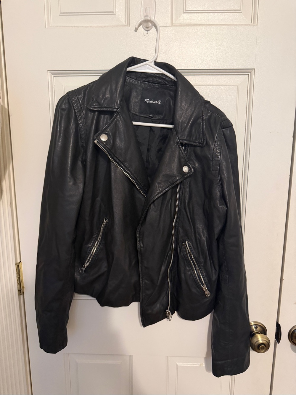 Madewell Black Leather Moto-Style Jacket